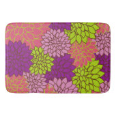 Dahlia-Blume, farbenfrohe Blume, Blumenmuster Badematte (Vorderseite)