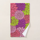 Dahlia-Blume, farbenfrohe Blume, Blumenmuster Badhandtuch Set (Handtuch)