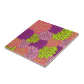 Dahlia-Blume, farbenfrohe Blume, Blumenmuster Fliese (Seite)