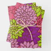 Dahlia-Blume, farbenfrohe Blume, Blumenmuster Geschenkpapier Set (Beispiel)