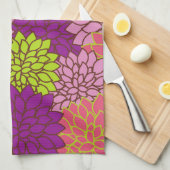 Dahlia-Blume, farbenfrohe Blume, Blumenmuster Geschirrtuch (Viertel Falte)