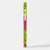 Dahlia-Blume, farbenfrohe Blume, Blumenmuster iPhone Hülle (Linke Seite)