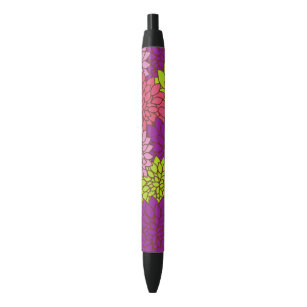 Dahlia-Blume, farbenfrohe Blume, Blumenmuster Kugelschreiber