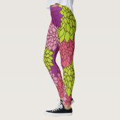 Dahlia-Blume, farbenfrohe Blume, Blumenmuster Leggings (Links)