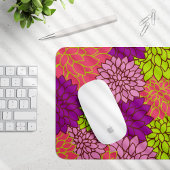 Dahlia-Blume, farbenfrohe Blume, Blumenmuster Mousepad