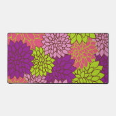 Dahlia-Blume, farbenfrohe Blume, Blumenmuster Schreibtischunterlage (Vorderseite)