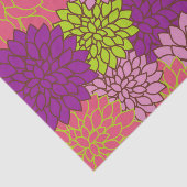 Dahlia-Blume, farbenfrohe Blume, Blumenmuster Seidenpapier (Ausschnitt)