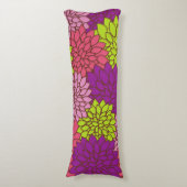 Dahlia-Blume, farbenfrohe Blume, Blumenmuster Seitenschläferkissen (Vorderseite Vertikal)