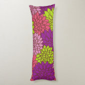 Dahlia-Blume, farbenfrohe Blume, Blumenmuster Seitenschläferkissen (Rückseite (Vertikal))