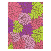 Dahlia-Blume, farbenfrohe Blume, Blumenmuster Tischdecke (Vorderseite)