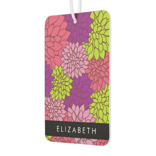 Dahlia Blume, farbenfrohe Blume, Ihr Name Autolufterfrischer (Links)