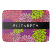 Dahlia Blume, farbenfrohe Blume, Ihr Name Badematte (Vorderseite)