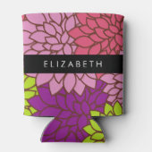 Dahlia Blume, farbenfrohe Blume, Ihr Name Dosenkühler (Rückseite)