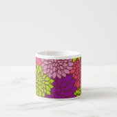 Dahlia Blume, farbenfrohe Blume, Ihr Name Espressotasse (Vorderseite)