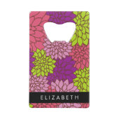Dahlia Blume, farbenfrohe Blume, Ihr Name Geldbeutel Flaschenöffner (Rückseite)