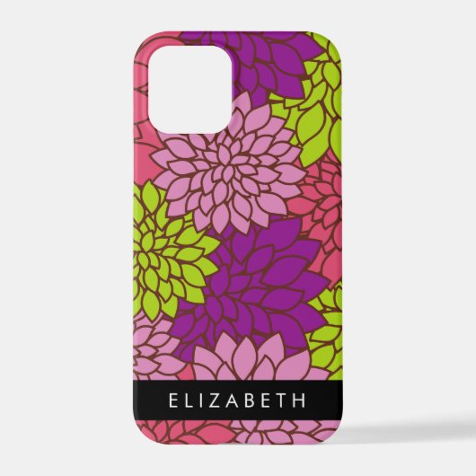 Dahlia Blume, farbenfrohe Blume, Ihr Name iPhone Hülle (Rückseite)