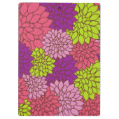 Dahlia Blume, farbenfrohe Blume, Ihr Name Klemmbrett (Rückseite)