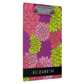 Dahlia Blume, farbenfrohe Blume, Ihr Name Klemmbrett (Rechts)