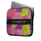 Dahlia Blume, farbenfrohe Blume, Ihr Name Laptopschutzhülle (Vorderseite Links)
