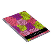 Dahlia Blume, farbenfrohe Blume, Ihr Name Notizblock (Rechte Seite)