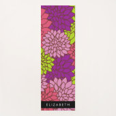 Dahlia Blume, farbenfrohe Blume, Ihr Name Yogamatte (Vorderseite)