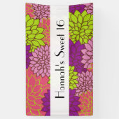 Dahlia-Blume, farbenfrohe Blume, Süß 16 Banner (Vertikal)