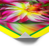 Dahlia Blume Floral Abstrakt Art Poster (Ecke)