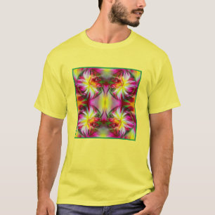 Dahlia Blume Floral Abstrakt Art T-Shirt