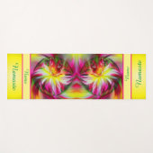 Dahlia Blume Floral Abstrakt Personalisiert Yogamatte (Vorderseite (Horizontal))