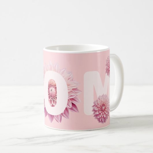Dahlia Blume für Mama Kaffeetasse (VorderseiteRechts)