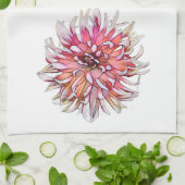DAHLIA-BLUME GESCHIRRTUCH (Gefaltet)