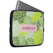 Dahlia Blume, grüner Dahlia, Ihr Name Laptopschutzhülle (Vorne Rechts)