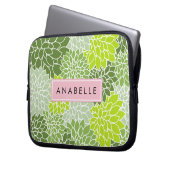Dahlia Blume, grüner Dahlia, Ihr Name Laptopschutzhülle (Vorderseite Links)
