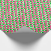 Dahlia-Blume in fuchsienrosa Geschenkpapier (Ecke)