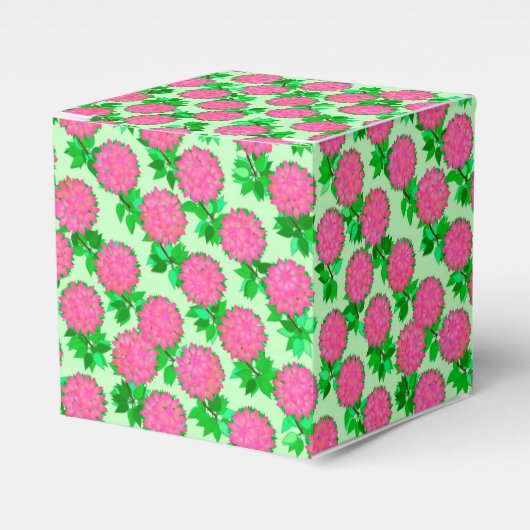Dahlia-Blume in fuchsienrosa Geschenkschachtel (Vorderseite)