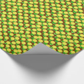 Dahlia-Blume in Gelb und Schokolade Geschenkpapier (Ecke)