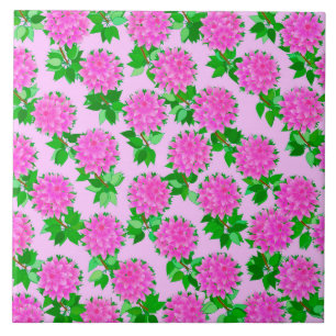 Dahlia-Blume in tiefrosa Fliese