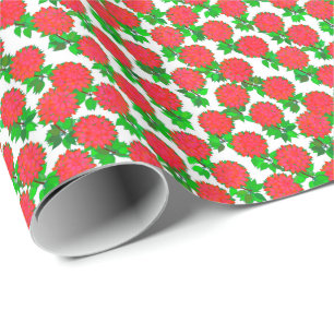 Dahlia-Blume in tiefrot Geschenkpapier