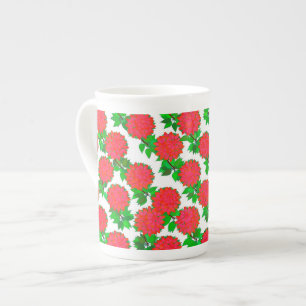 Dahlia-Blume in tiefrot Porzellantasse