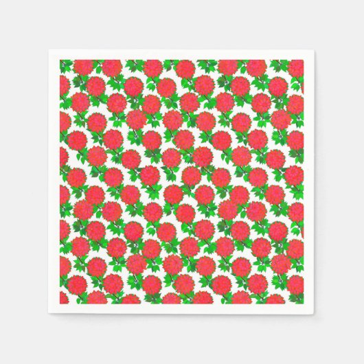 Dahlia-Blume in tiefrot Serviette (Vorderseite)