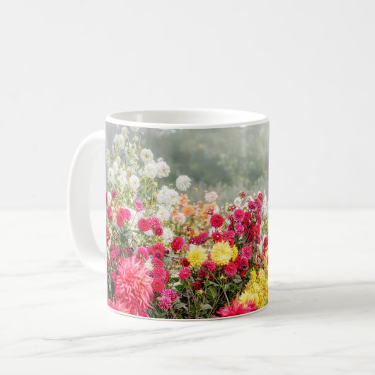 Dahlia-Blume Kaffeetasse (Vorderseite Links)