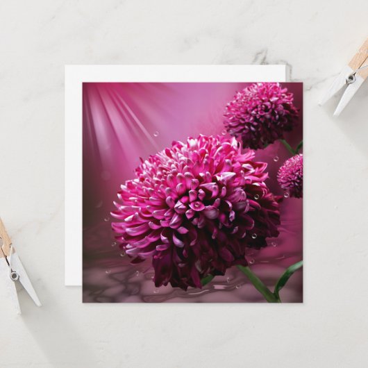 Dahlia Blume Karte (Vorderseite/Rückseite Beispiel)