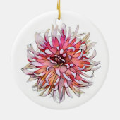 DAHLIA-BLUME KERAMIK ORNAMENT (Hinten)
