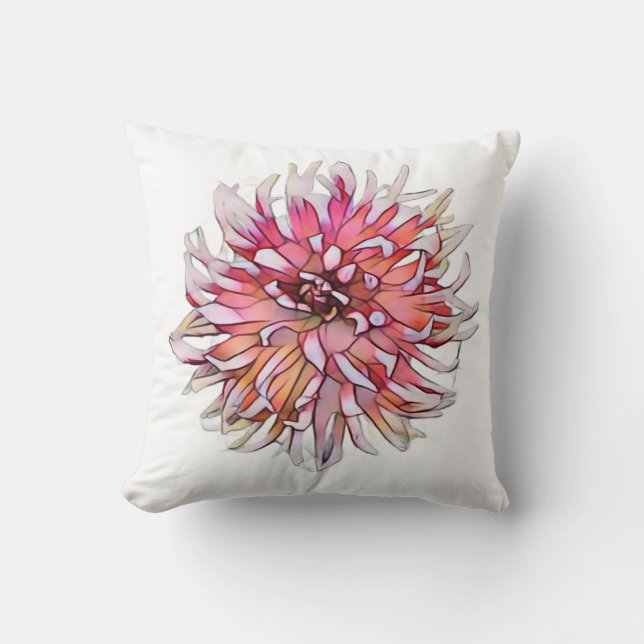 DAHLIA-BLUME KISSEN (Vorderseite)