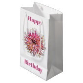 DAHLIA-BLUME KLEINE GESCHENKTÜTE (Vorderseite Schrägansicht)