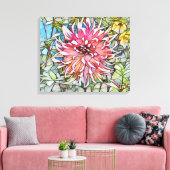 Dahlia-Blume Leinwanddruck (Insitu (Wohnzimmer))