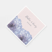 Dahlia Blume lila blauer Rosa Serviette (Ecke)