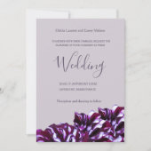 Dahlia Blume lila Einladung (Vorderseite)