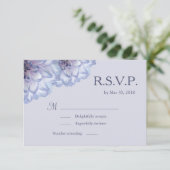 Dahlia Blume lilac blass pink blühende Hochzeit RS Einladung (Stehend Vorderseite)