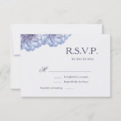 Dahlia Blume Lilac Blue Elegante Wedding UAWG Einladung (Vorderseite)